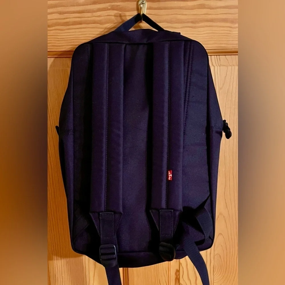 Levi's Navy Blue Backpack Unisex Travel School Bag Durable Adjustable Straps